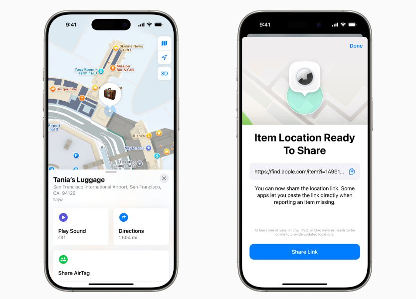 A KLM habilitou o recurso “Find My Share Item Location” da Apple para melhorar a recuperação de bagagens