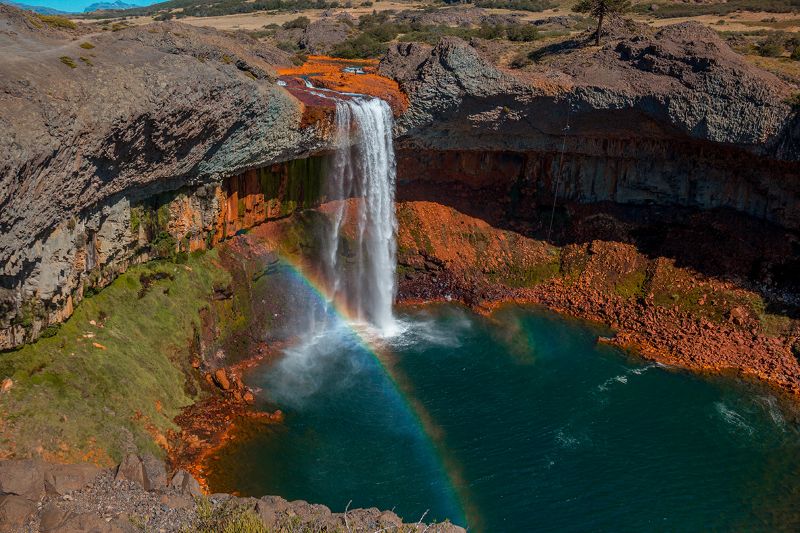 Salto del Agrio, a cachoeira de fogo de Neuquén, na Patagônia Argentina