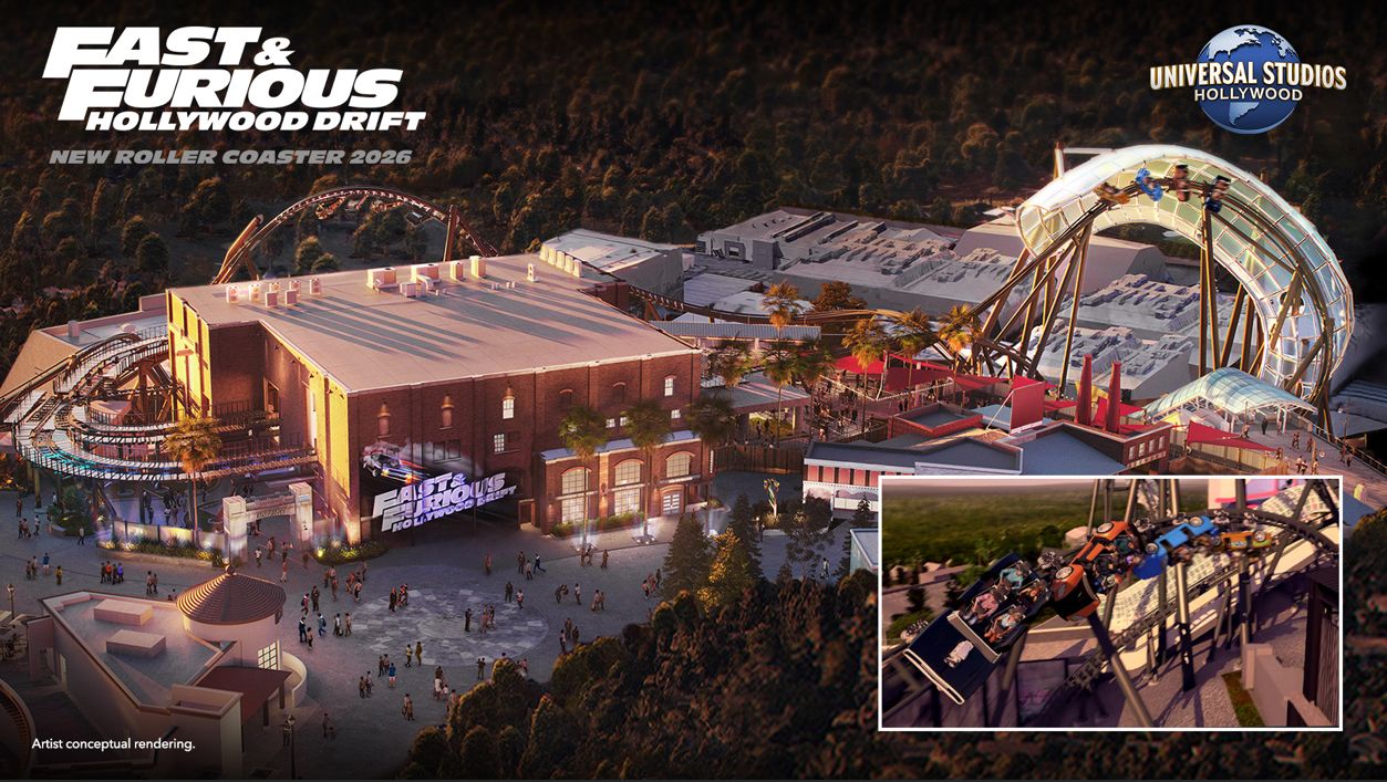 Universal Studios Hollywood revela que ‘Fast & Furious: Hollywood Drift’ será a montanha-russa mais rápida da Universal Destinations & Experiences