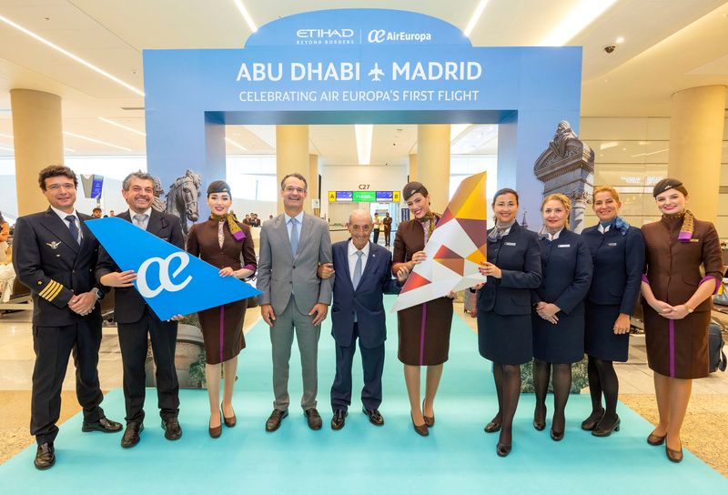 Etihad Airways e Air Europa celebram a inauguração da rota entre Madri e Abu Dhabi