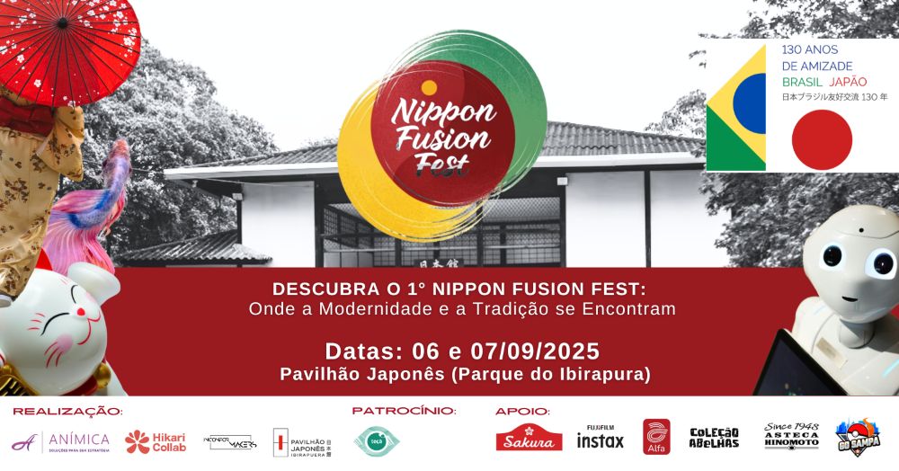 Nippon Fusion Fest celebra os 130 anos da amizade Brasil-Japão, propondo um encontro vibrante entre a tradição e a modernidade