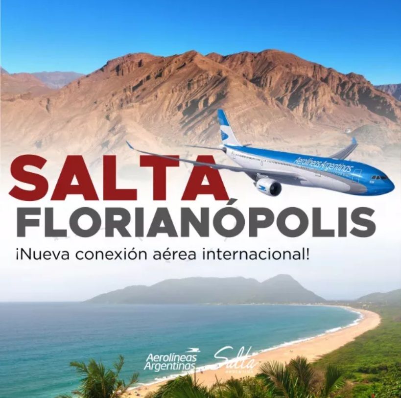 Salta adiciona nova rota internacional: voos diretos para Florianópolis começarão em janeiro