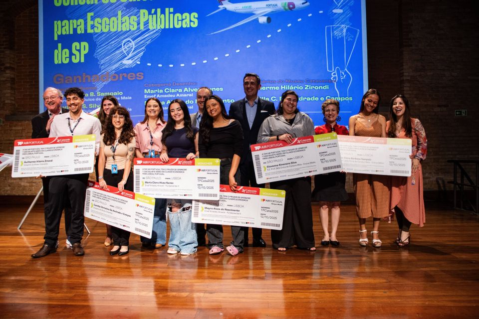Museu Catavento e TAP Air Portugal premiaram alunos de escolas públicas com viagem cultural a Portugal