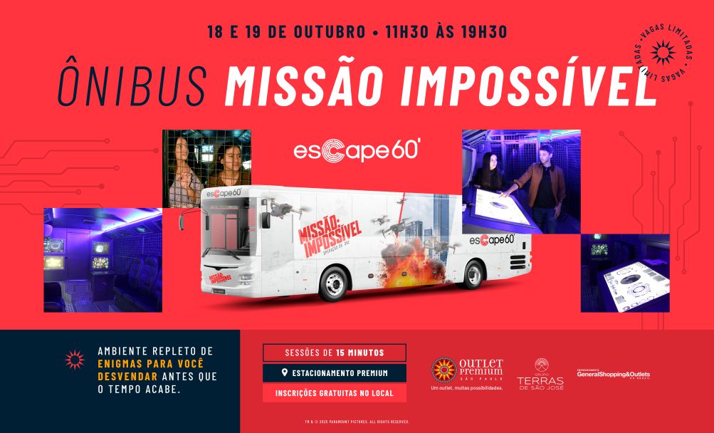 Outlet Premium São Paulo recebe experiência imersiva inspirada no filme Missão Impossível: O acerto Final