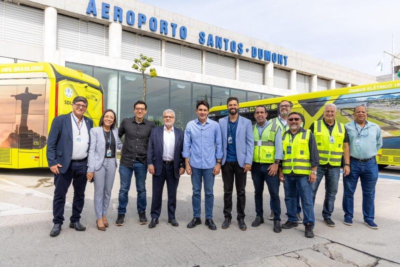 Santos Dumont amplia áreas de embarque remoto e inicia operação de ônibus elétricos com investimento de R$ 42,19 milhões