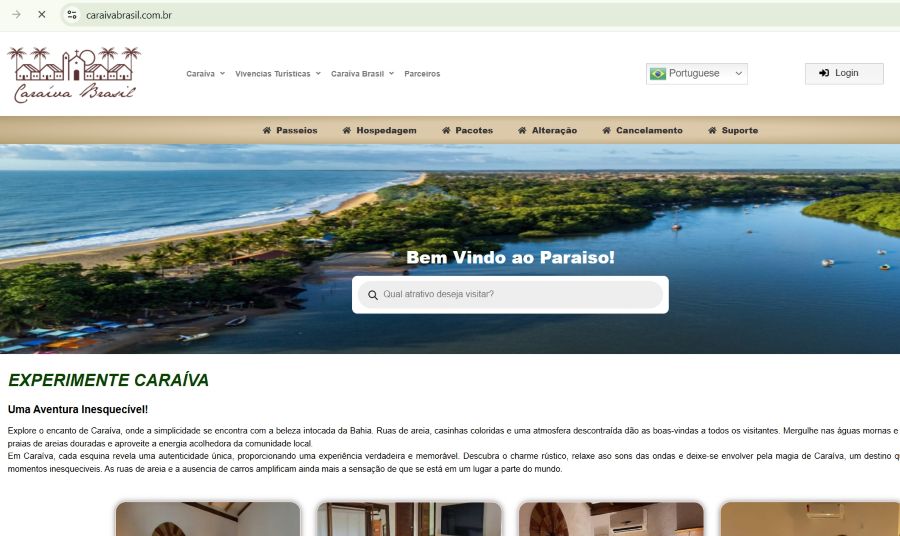Caraíva Brasil lança plataforma de reservas online para passeios e vivências no destino baiano