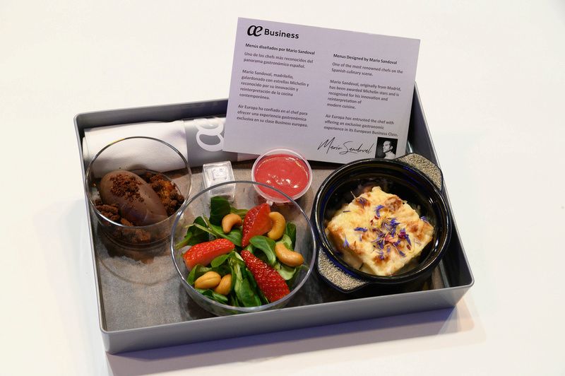 Air Europa acrescenta a criatividade de Mario Sandoval à sua oferta gastronômica a bordo