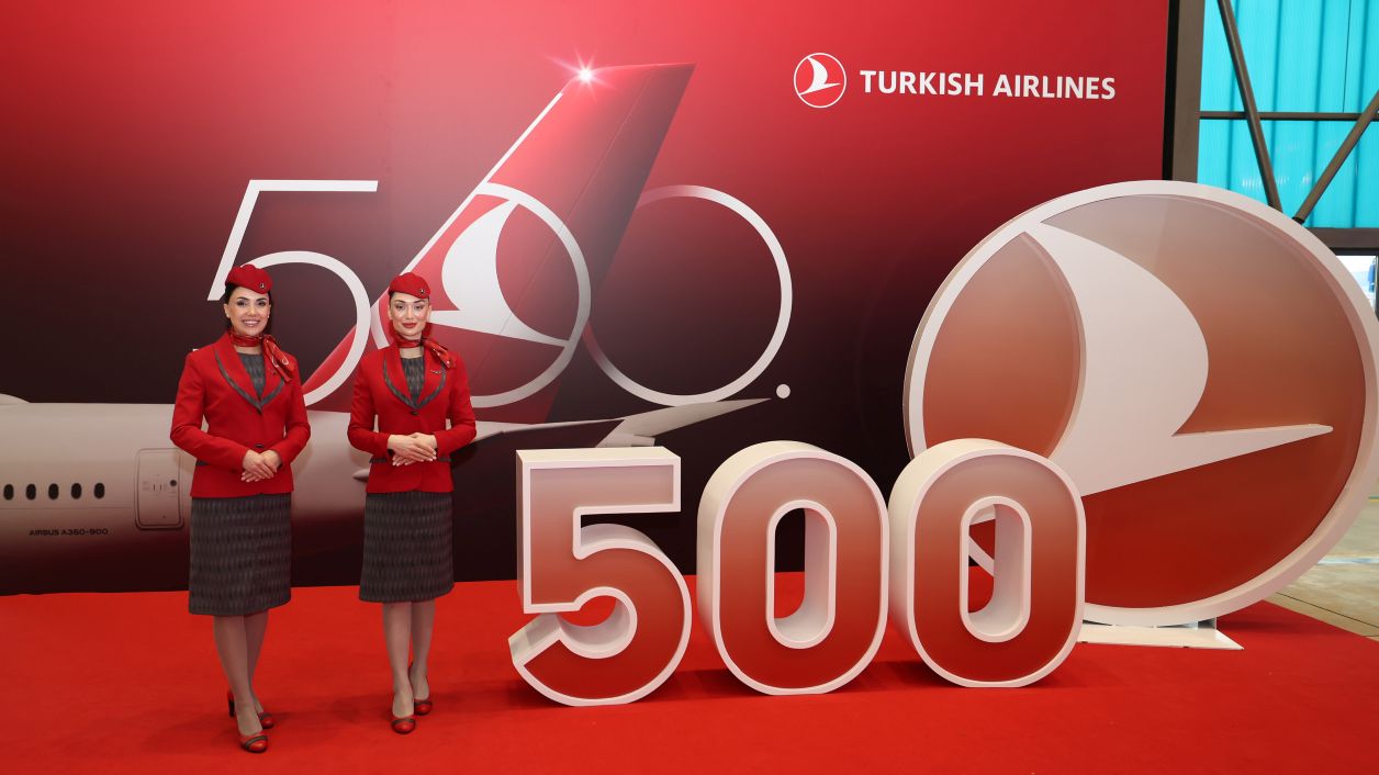 Turkish Airlines atinge marco histórico e apresenta 500ª aeronave