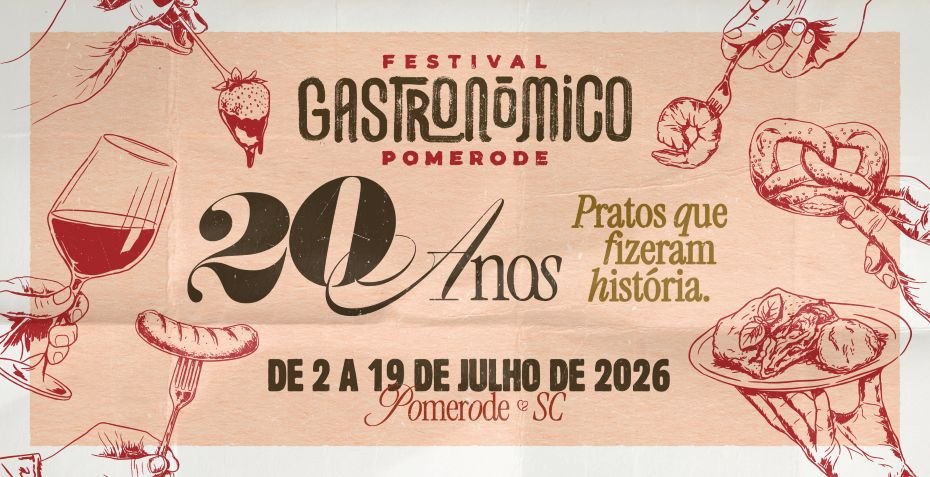 Festival Gastronômico de Pomerode anuncia o tema de 2026