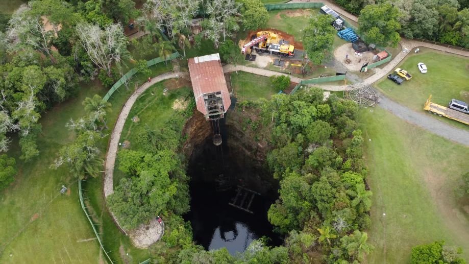 Parque Estadual de Vila Velha ultrapassa 50% das obras do “Elevador” na Furna dos Andorinhões