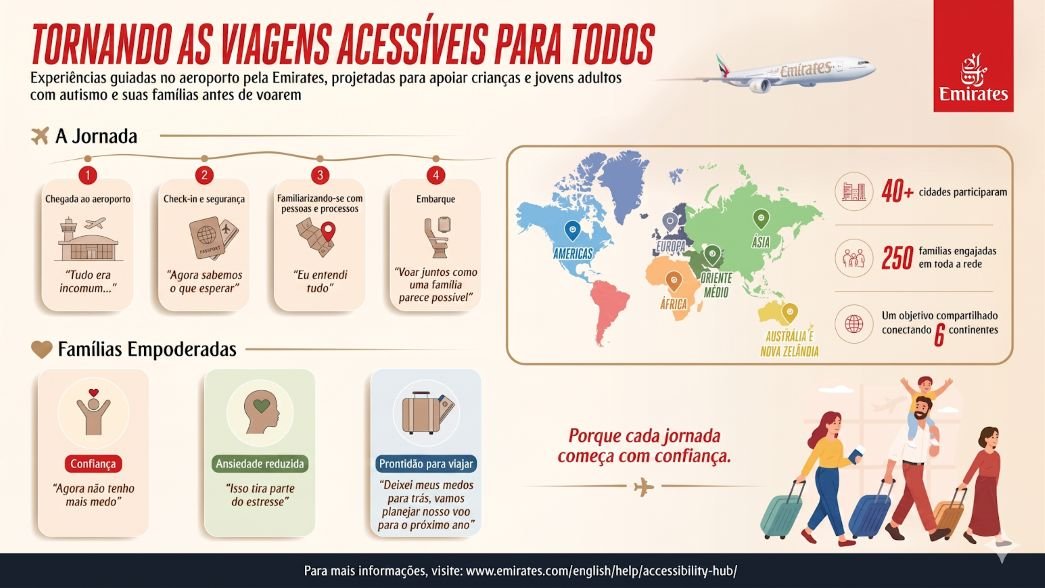 Emirates faz simulações em aeroportos para apoiar passageiros neurodivergentes 