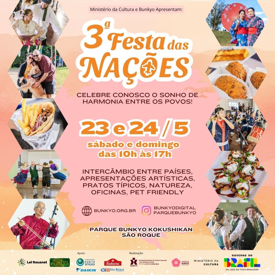 Bunkyo organiza a Festa das Nações em maio, no Parque Bunkyo Kokushikan, em São Roque/SP