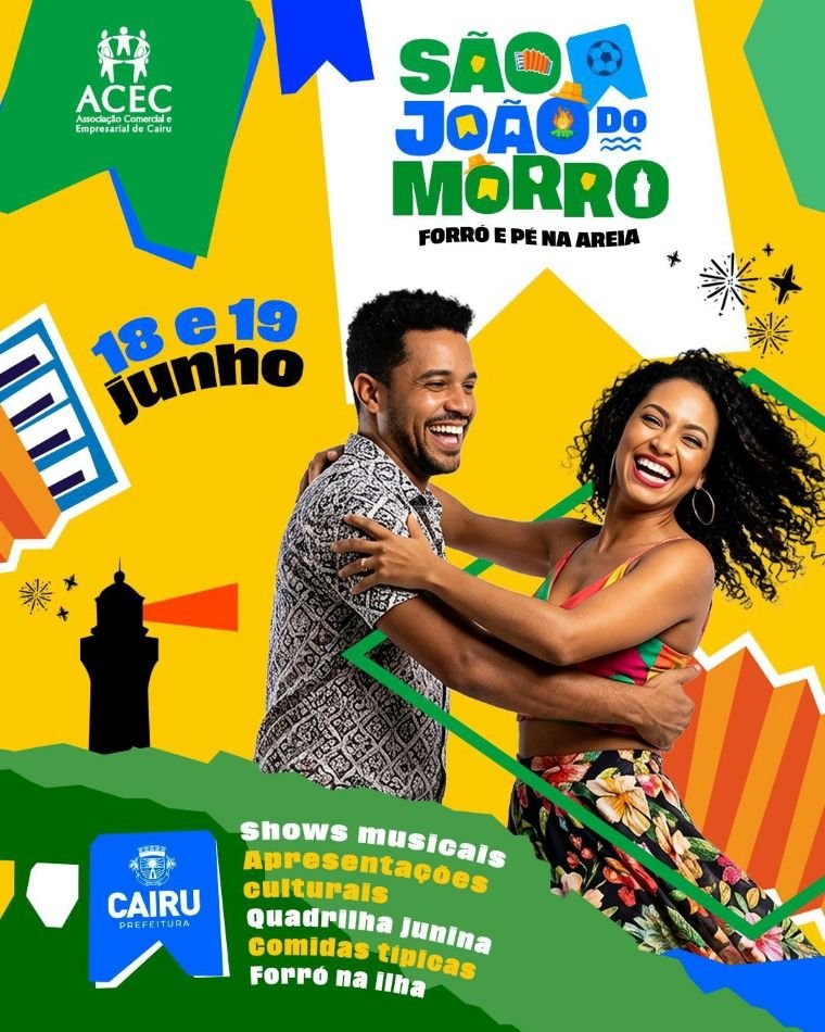 São João do Morro terá forró, cultura popular e experiências pé na areia em Morro de São Paulo