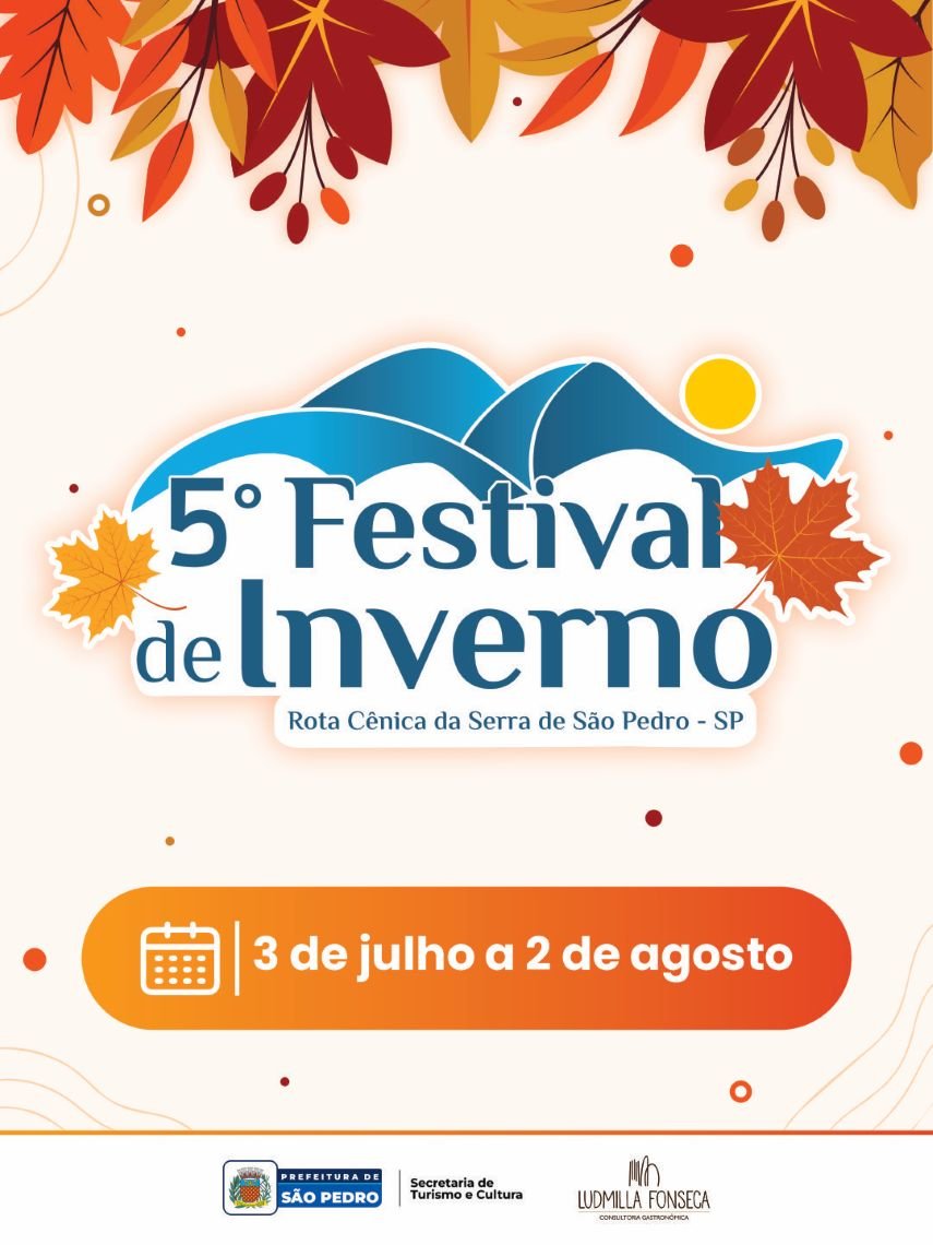Festival de Inverno de São Pedro começa nesta sexta-feira (3) e reúne gastronomia e turismo para aquecer a economia local