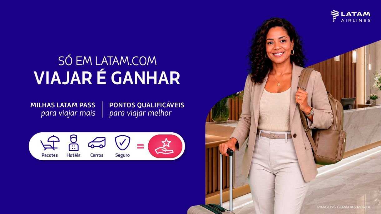 LATAM lança campanha para mostrar como acumular Milhas LATAM Pass em toda a viagem