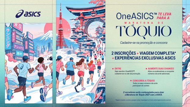 ASICS lança promoção que levará dois corredores à Maratona de Tóquio 2027