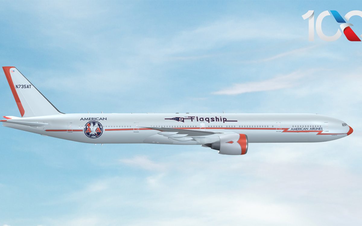 American Airlines revela a pintura especial do Flagship®antes do centenário