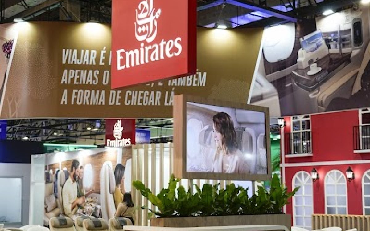 São Paulo, Brasil 15-04-2024 Fotos no stand da Emirates no World Travel Market (WTM) Latin America 2025 no Expo Center Norte em São Paulo. Fotos: Fernando Martinho.
