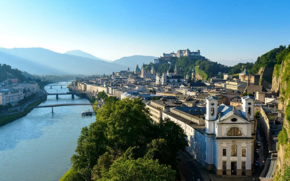 Panorama de Salzburgo de Mönchsberg. Foto: Turismo de Salzburgo GmbH/ G. Breitegger   